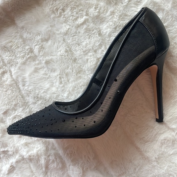 Jessica Simpson Black Sheer Crystal Heel - Picture 4 of 8